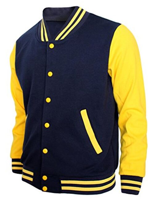 BCPOLO Baseball Jacket Varsity Baseball Cotton Jacket Letterman Jacket 8 Colors