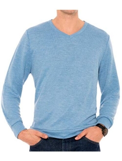 Mens V Neck Sweater - Moisture Wicking Dry Fit - Lightweight Fashion Sweaters