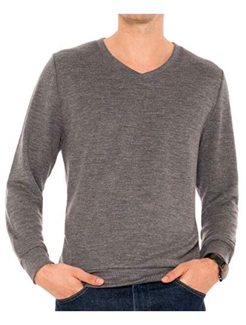 Mens V Neck Sweater - Moisture Wicking Dry Fit - Lightweight Fashion Sweaters