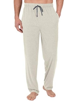 Bintangor Men's Sleep Pajama Pants 100% Cotton Knit Elastic Waistband Lounge Wear Long