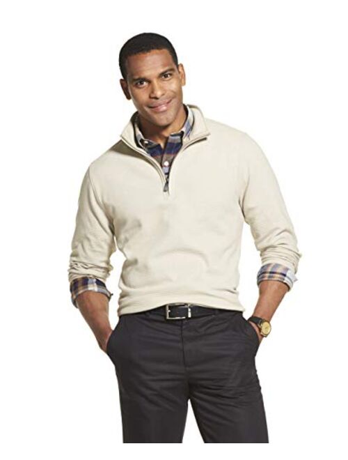 Van Heusen Men's Slim Fit Never Tuck Long Sleeve 1/4 Zip Solid