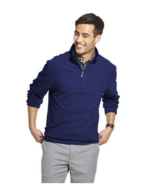 Van Heusen Men's Slim Fit Never Tuck Long Sleeve 1/4 Zip Solid