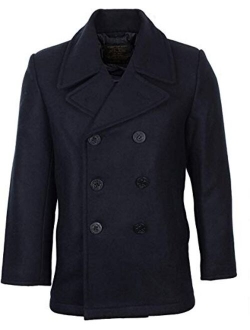 Mil-Tec Men's US Navy Pea Coat Black