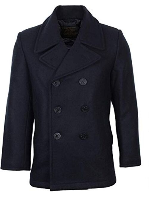 Mil-Tec Men's US Navy Pea Coat Black