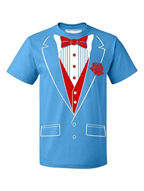 P&B Tuxedo Red Rose Funny Men's T-Shirt