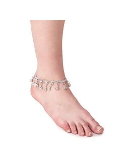 Belly Dance Anklet Silver/Gold Adjustable with Jingle Bells Foot Jewelry Fashion