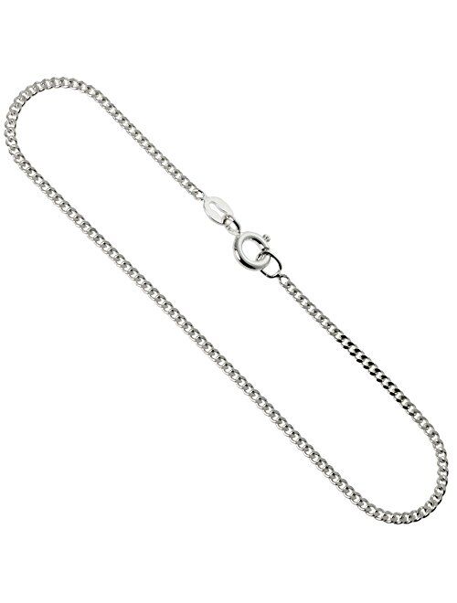 Very Fine Sterling Silver 1-3mm Curb Link Anklets for Women Nickel Free Italy 9-10 inch