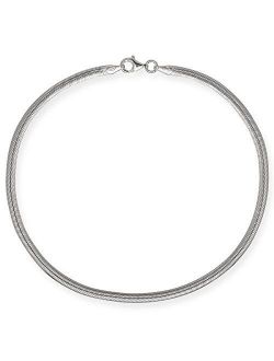 Jewelryweb Italian 925 Sterling Silver 10-Inch 3.5mm Herringbone Anklet - Lobster-claw