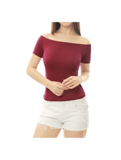 Women's Short Sleeve Off the Shoulder Top