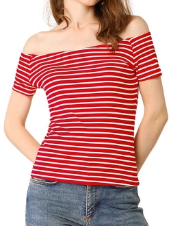 Women's Short Sleeve Off the Shoulder Top