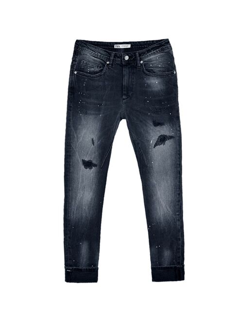 SPLATTERED SKINNY JEANS