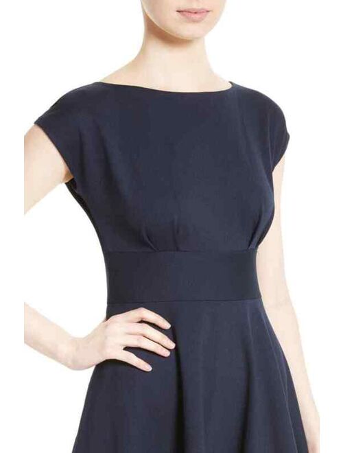 Kate Spade New York $392 Kate spade Women Blue Boat-Neck Cap-Sleeve Pocket Fit&Flare Dress Size XS