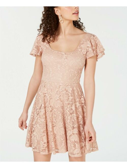 B Darlin Juniors' Scoop-Neck Lace Fit & Flare Dress $69 Size 9/10 # 20B 388 NEW