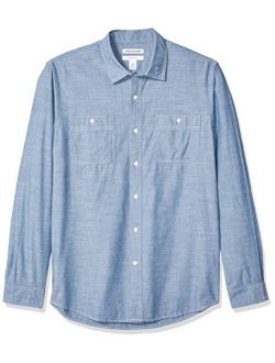 Men's Slim-fit Long-Sleeve Chambray Shirt