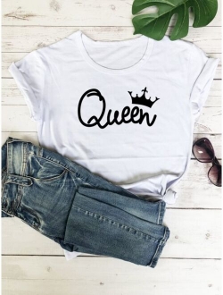 Letter And Crown Print Tee