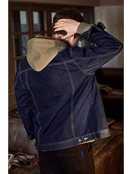 SHAREWIN Men's Denim Jacket Wind Breaker Long Sleeve Rugged Jean Jackets for Men