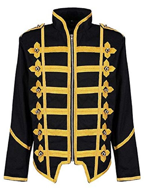 Ro Rox Steampunk Military Drummer Emo Punk Gothic Parade Jacket