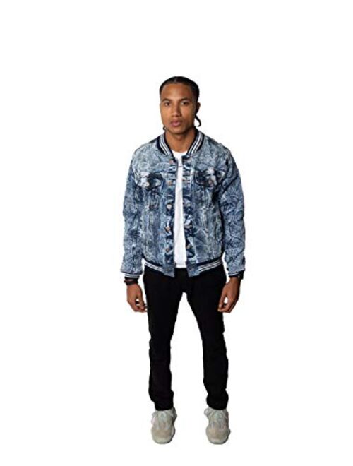 Evolution In Design Men's Bomber Denim Jacket