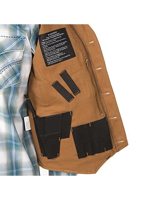 Wyoming Traders Mens Canvas Concealed Carry Vest XL Tan