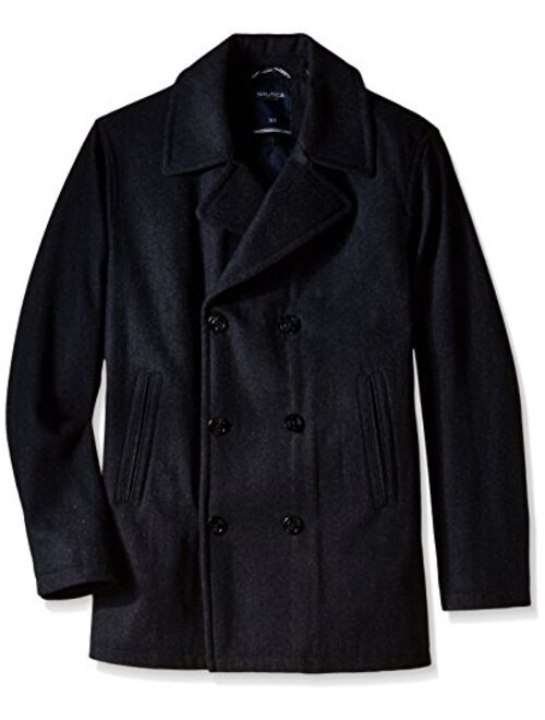 Nautica Men's Big and Tall Wool-Blend Peacoat