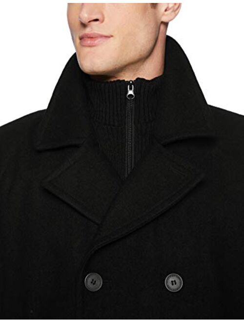 Marc New York by Andrew Marc Men's Burnett Melton Wool Pea Coat Jacket