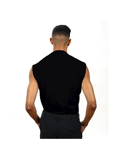 SixStarUniforms Men's Sleeveless Tuxedo Shirt