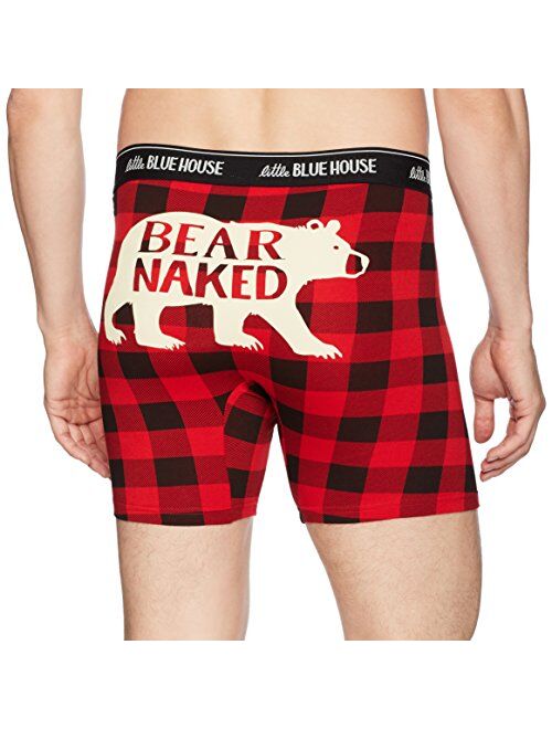 Little Blue House by Hatley Men's Bear & Moose Joke Boxers