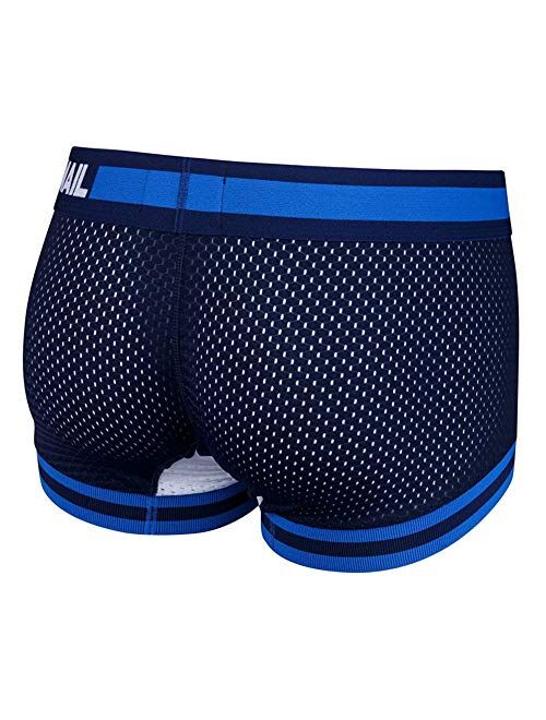 JOCKMAIL Men Mesh Underwear Boxers Trunks Shorts Breathable Crotch Mens Underwear Boxers