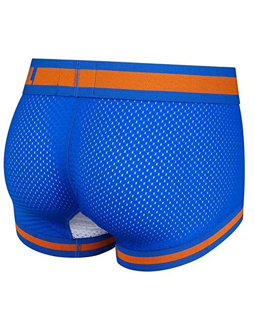 JOCKMAIL Men Mesh Underwear Boxers Trunks Shorts Breathable Crotch Mens Underwear Boxers