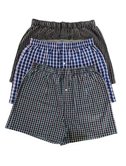 The Briefery Men's Cotton Woven Boxer (3 Pack)