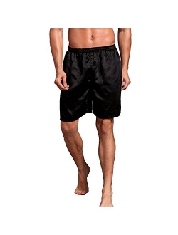 Admireme Men's Satin Boxers Shorts Pajamas Shorts Boxer Sleep Work Travel Underwear