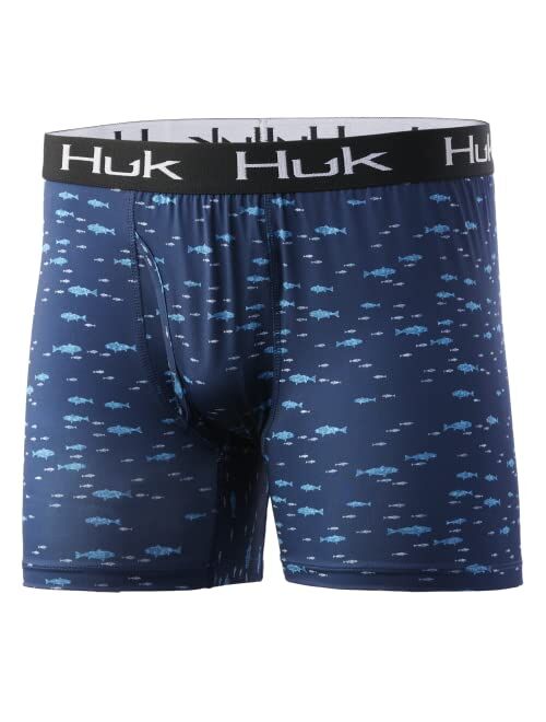 HUK Mens Boxer Brief | Dry Fit Boxers with Anti-ial Treatment