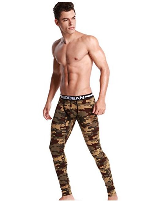 SEOBEAN Mens Low-Rise Underwear Pants Long John Cotton