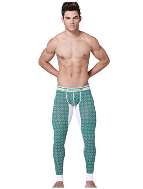 SEOBEAN Mens Low-Rise Underwear Pants Long John Cotton