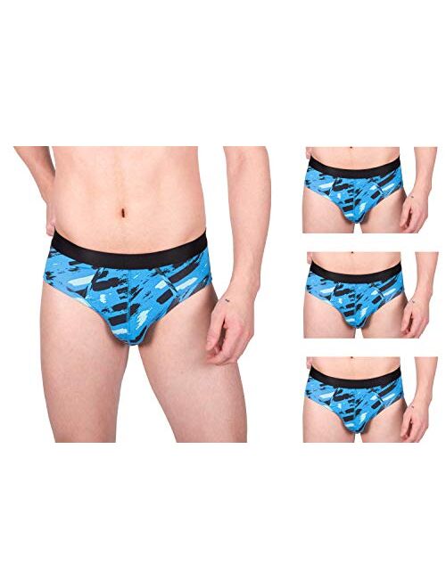 KAYAPO Men's Micromodal Breathable Ultrasoft Lightweight Comfortable Brief Underwear, Assorted Colors, Multipack