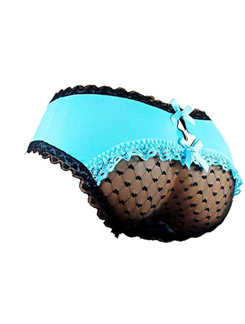 Aishani Sissy Pouch Panties Men's Sexy lace Bikini Girlie Briefs Lingerie Underwear Sexy for Men