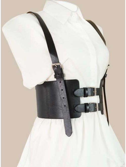 Shein Metal Buckle Harness Belt