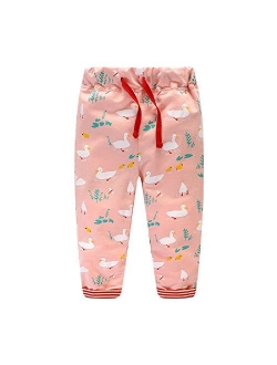 Hongshilian Kids Cotton Pants Drawstring Elastic Sweatpants for Boys or Girls