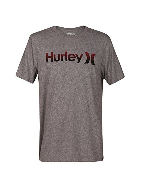 Hurley Men's One and Only Gradient Fill Premium Short Sleeve Crew Neck Tee Shirt