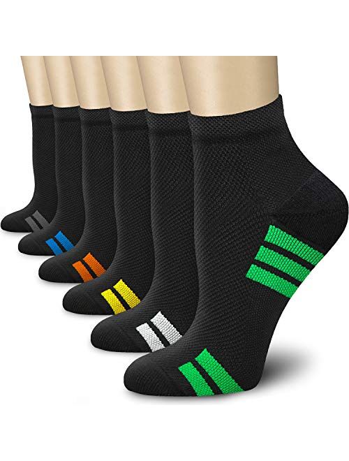 Compression Socks (3/6/7 Pairs) for Women and Men Sport Plantar Fasciitis Arch Best for Running,Flight,Travel,Nurses