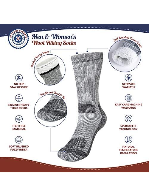 Premium Merino Wool Hiking Socks Outdoor Trail Crew Socks 3 Pairs