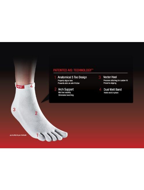 Injinji Men's Sport Original Weight Micro Performance Toe Socks