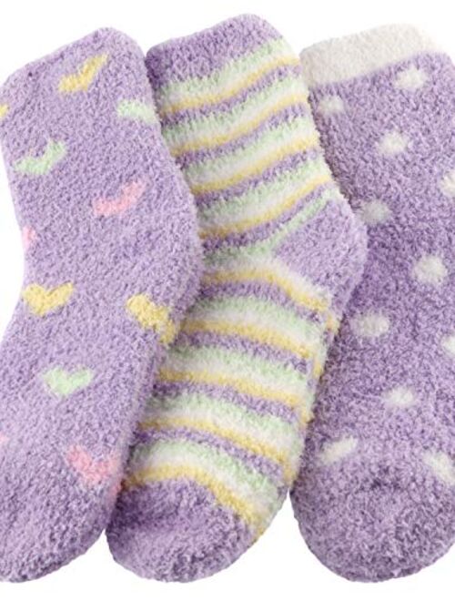 HASLRA Premium Soft Warm Microfiber Fuzzy Socks 2-5 Pairs