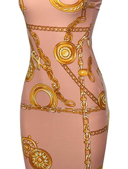 Women's Super Sexy Comfortable Floral Tube Top Body-Con Midi Dress