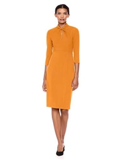 Women's Knotted Crepe Sheath Dress