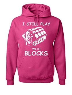 Tee Hunt I Still Play with Blocks Hoodie Funny Car Mechanic Engine Sweatshirt