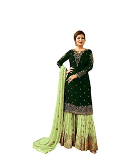 DELISA Ready Made New Designer Indian/Pakistani Sharara Style Salwar Suit for Women Fiona