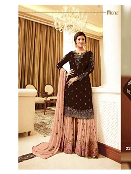 DELISA Ready Made New Designer Indian/Pakistani Sharara Style Salwar Suit for Women Fiona