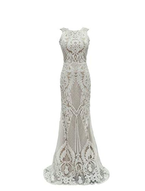 Ruolai Strapless Sweetheart Neck Special Sequined Mermaid Evening Dress Wedding Gowns