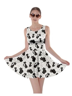 CowCow Womens Cats Kitten Meow Paw Pet Kitty Animals Claw Skater Dress, XS-5XL